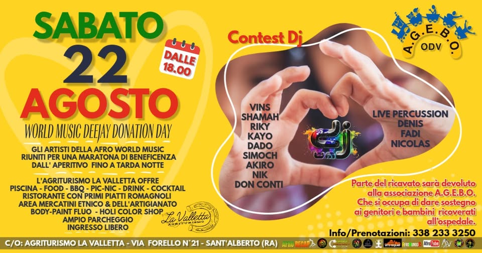 Affiche de WORLD MUSIC DEEJAY DONATION DAY