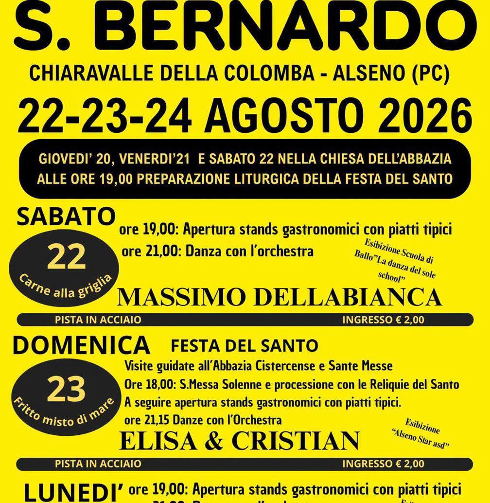 Affiche de 37ª Festa di San Bernardo
