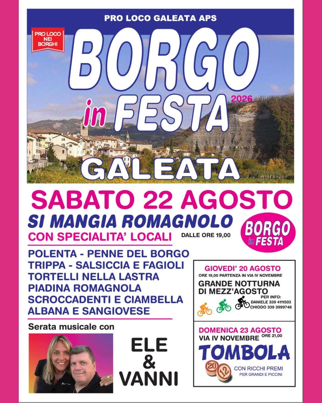 Affiche de Borgo in Festa e Serate con Giochi da Tavolo