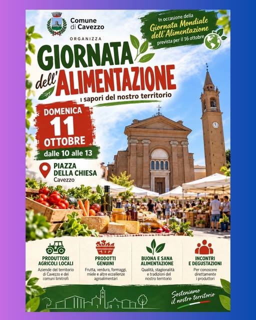 Locandina di Giornata dell'Alimentazione - i sapori del nostro territorio