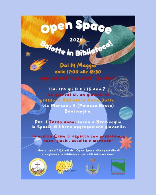 Locandina di Open Space 2026 – Balotte in Biblioteca!
