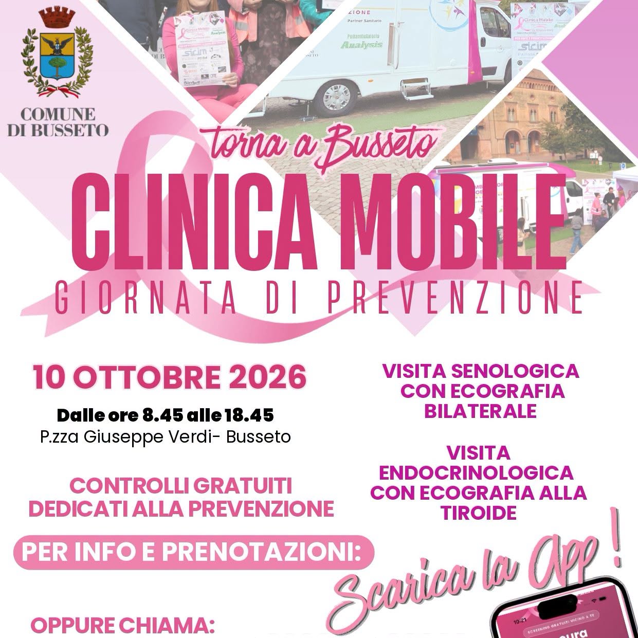 Locandina di Clinica Mobile - Giornata di Prevenzione
