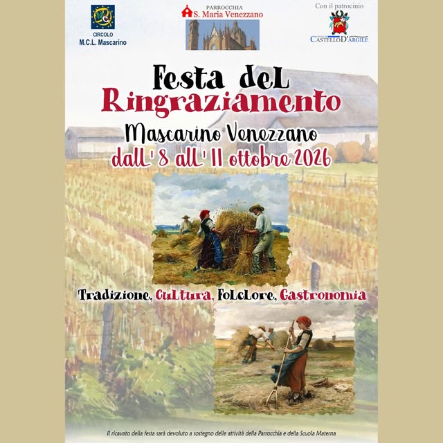 Locandina di Festa del Ringraziamento per i frutti della terra e del lavoro dell'uomo
