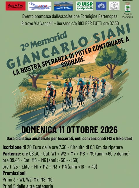 Locandina di 2° Memorial Giancarlo Siani - Gara Ciclistica